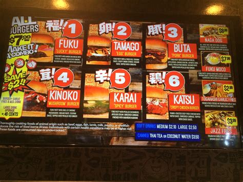 fukuburger menu prices.